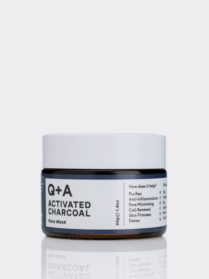Очищающая маска с активированным углём и маслами Q+A Activated Charcoal Face Mask