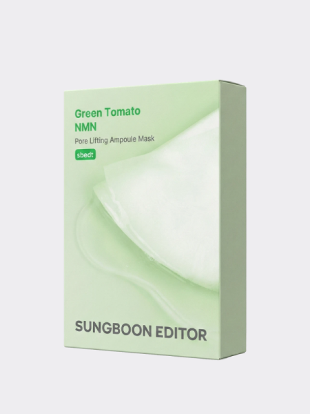 Набор тканевых масок для сужения пор с экстрактом томата Sungboon Editor Green Tomato NMN Pore Lifting Ampoule Mask