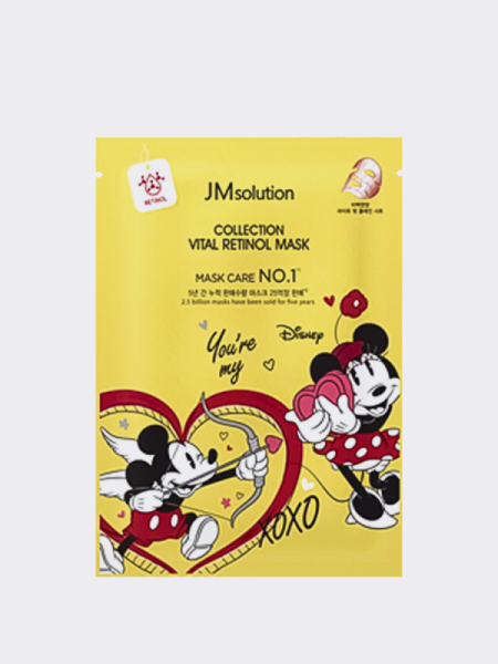 Обновляющая тканевая маска с витамином А JMSolution Disney Collection Selfie Retinol Mask Обновляющая тканевая маска с витамином А JMSolution Disney Collection Selfie Retinol Mask