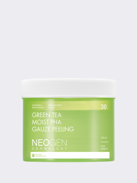 Успокаивающие пилинг-пэды с экстрактом зеленого чая NEOGEN Green Tea Moist PHA Gauze Peeling 
