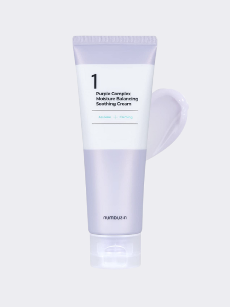 Смягчающий крем для лица с азуленом Numbuzin No.1 Purple Complex Moisture Balancing Soothing Cream Смягчающий крем для лица с азуленом Numbuzin No.1 Purple Complex Moisture Balancing Soothing Cream