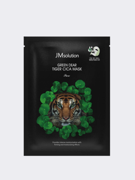 Заживляющая маска с центеллой JMsolution Green Dear Tiger Cica Mask Заживляющая маска с центеллой JMsolution Green Dear Tiger Cica Mask