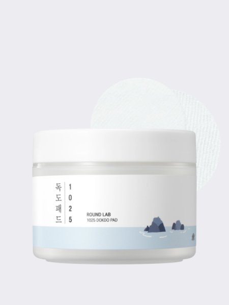 Мягкие отшелушивающие тонер-пэды с морской водой Round Lab 1025 Dokdo Pad