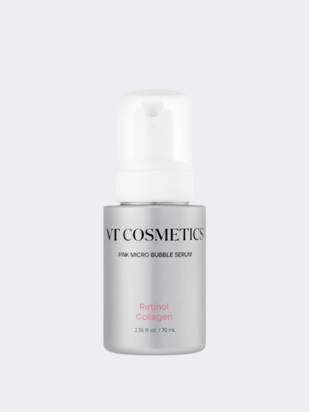 Разглаживающая пузырьковая сыворотка с ретинолом и коллагеном VT Retinol Collagen Pink Micro Bubble Serum