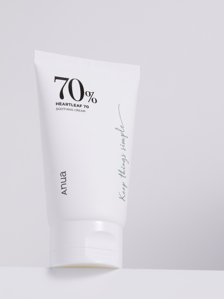 Смягчающий крем для лица с экстрактом хауттюйнии ANUA Heartleaf 70% Soothing Cream Смягчающий крем для лица с экстрактом хауттюйнии ANUA Heartleaf 70% Soothing Cream