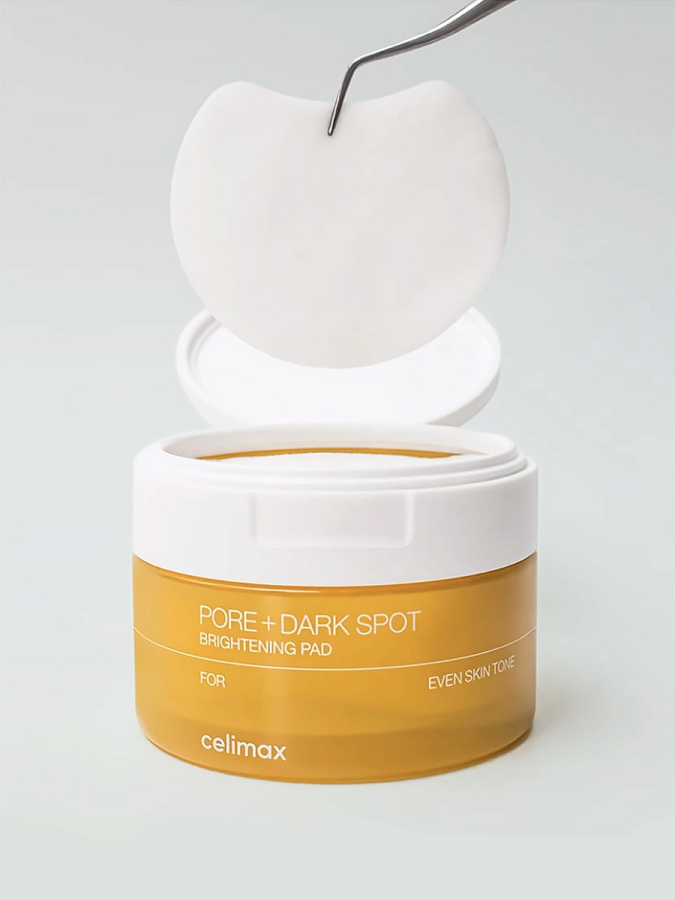 Осветляющие тонер-диски с фруктовыми экстрактами Celimax Pore + Dark Spot Brightening Pad