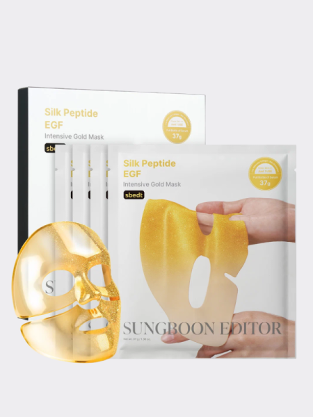 Набор гидрогелевых подтягивающих масок с пептидами Sungboon Editor Silk Peptide EGF Intensive Gold Mask