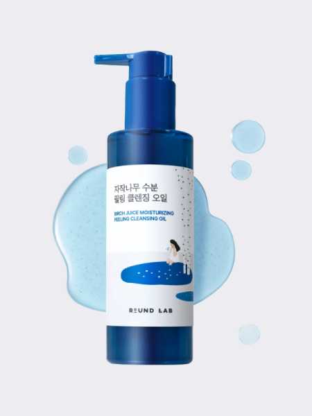 Очищающие гидрофильное масло с берёзовым соком Round Lab Birch Juice Moisturizing Peeling Cleansing Oil
