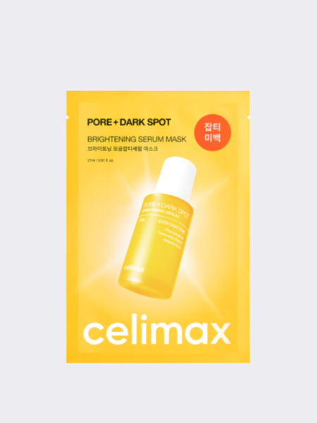 Осветляющая тканевая маска с ниацинамидом Celimax Pore+dark Spot Brightening Serum Mask