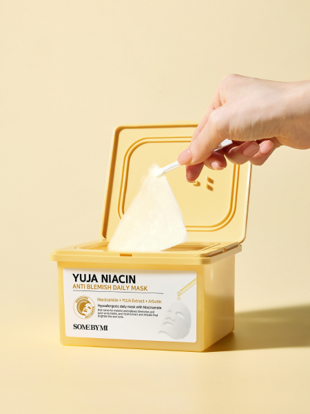 Набор осветляющих тканевых масок с экстрактом юдзу и ниацинамидом Some By Mi Yuja Niacin Anti-Blemish Daily Mask