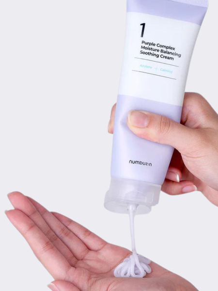 Смягчающий крем для лица с азуленом Numbuzin No.1 Purple Complex Moisture Balancing Soothing Cream Смягчающий крем для лица с азуленом Numbuzin No.1 Purple Complex Moisture Balancing Soothing Cream