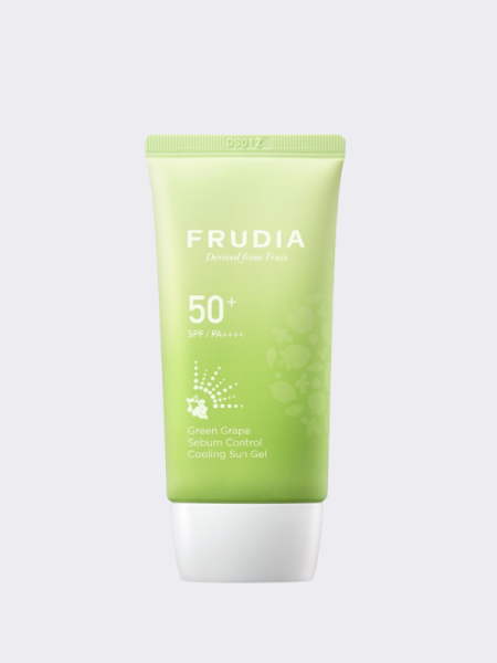 Солнцезащитный крем-гель с зеленым виноградом FRUDIA Green Grape Sebum Control Cooling Sun Gel SPF50+PA++++ Солнцезащитный крем-гель с зеленым виноградом FRUDIA Green Grape Sebum Control Cooling Sun Gel SPF50+PA++++
