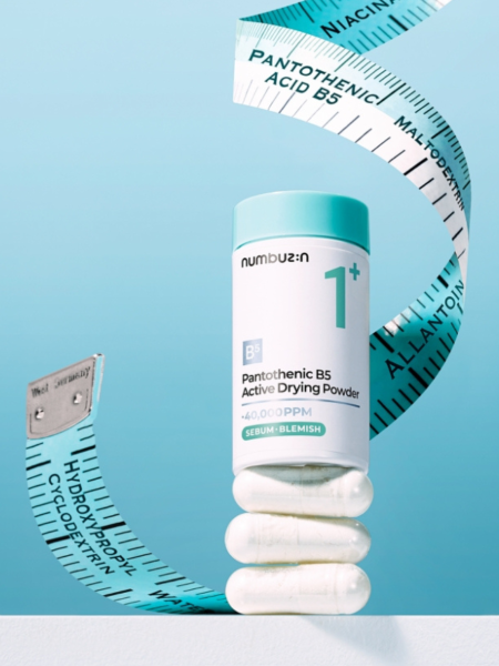 Многофункциональная успокаивающая пудра с пантотеновой кислотой Numbuzin No.1 Pantothenic B5 Active Drying Powder