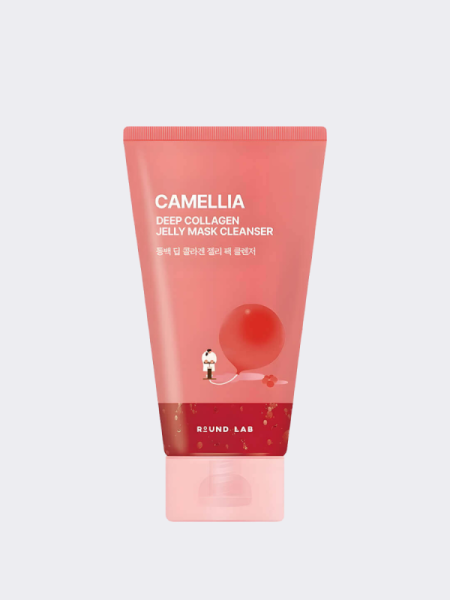 Очищающая маска-пенка с экстрактом камелии Round Lab Camellia Deep Collagen Jelly Mask Cleanser