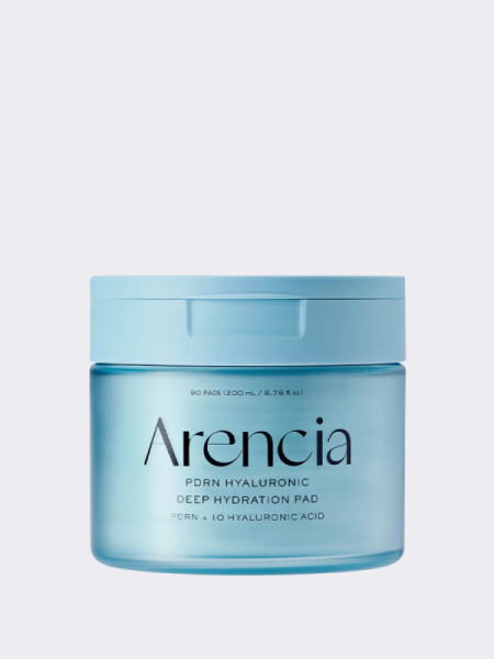 Восстанавливающие тонер-диски с ПДРН Arencia PDRN + Hyaluronic Deep Hydration Pads