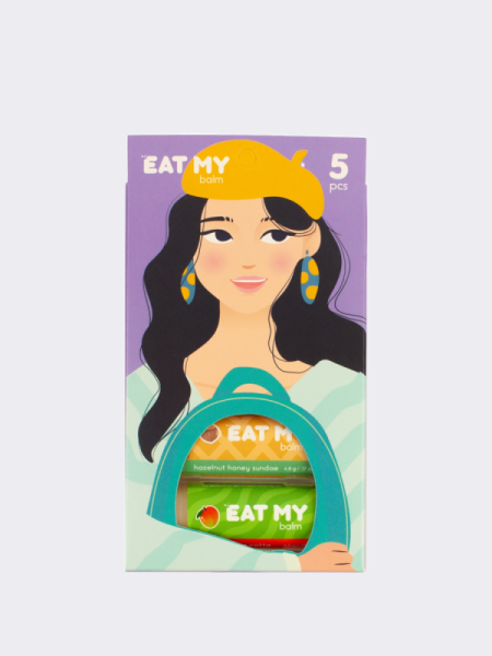 Набор питательных бальзамов для губ  "Прилив Вдохновения" Eat My Balm Set Feel Inspired