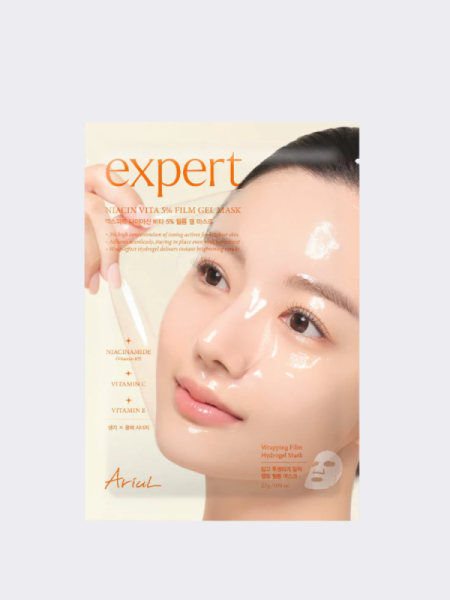 Осветляющая гидрогелевая маска для лица с ниацинамидом Ariul Expert Niacin Vita 5% Film Gel Mask