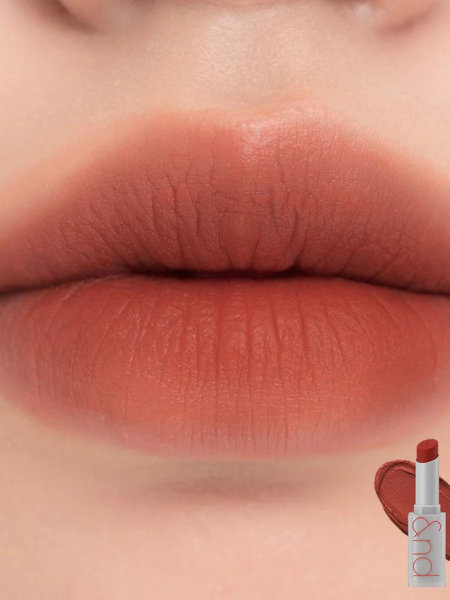 Мягкая кремовая помада в оттенке коричневого заката rom&nd Zero Matte Lipstick 05 Evening