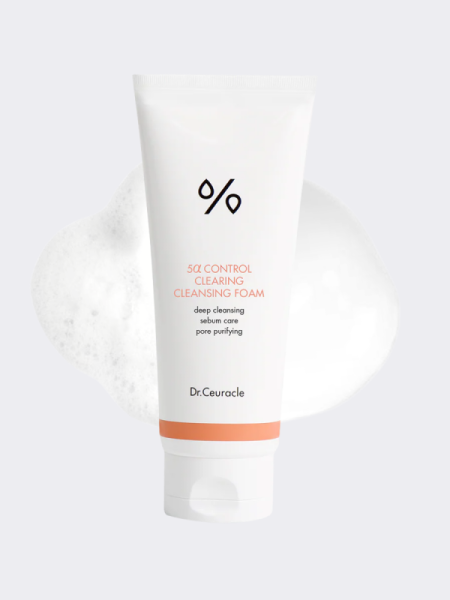 Успокаивающая пенка для умывания для проблемной кожи Dr.Ceuracle  5α Control Clearing Cleansing Foam