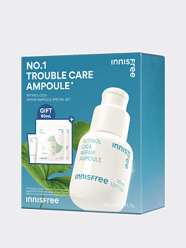 Набор для ухода за кожей с ретинолом и центеллой innisfree Retinol Cica Repair Ampoule Special Set
