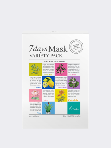 Набор тканевых масок для лица на каждый день Ariul 7days Mask Variety Pack