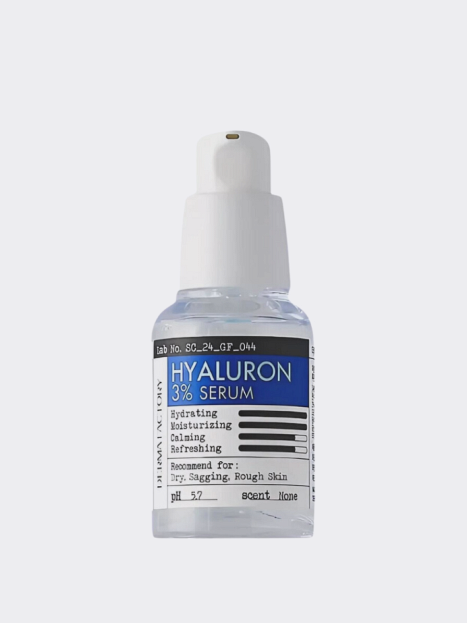 Интенсивная увлажняющая сыворотка для лица с гиалуроновой кислотой Derma Factory Hyaluron 3% Serum