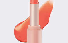 Глянцевая помада в ярком персиковом оттенке Dasique Mood Glow Lipstick #03 Peaches