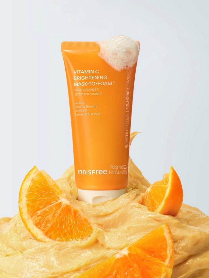 Обновляющая маска-пенка с витамином С innisfree Vitamin C Mask-To-Foam Facial Cleanser