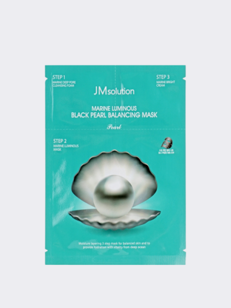 Трёхшаговый балансирующий набор с чёрным жемчугом JMsolution Luminous black pearl balancing mask Трёхшаговый балансирующий набор с чёрным жемчугом JMsolution Luminous black pearl balancing mask