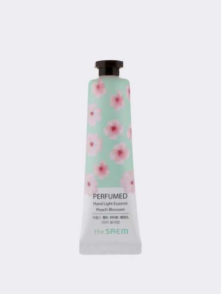 Лёгкий крем-эссенция для рук с ароматом персиковых цветов The Saem Perfumed Hand Light Essence Peach Blossom