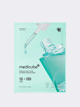Успокаивающая тканевая маска с азелаиновой кислотой Medicube Azelaic Acid 16 BB Calming Serum Mask