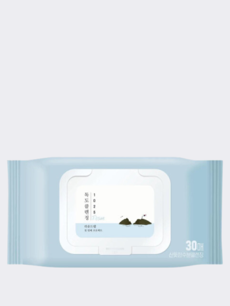 Очищающие салфетки для снятия макияжа с морской водой Round Lab 1025 Dokdo Cleansing Tissue Очищающие салфетки для снятия макияжа с морской водой Round Lab 1025 Dokdo Cleansing Tissue