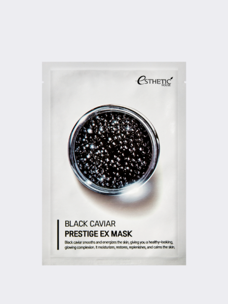 Тканевая маска для лица с черной икрой ESTHETIC HOUSE Black Caviar Prestige EX Mask Тканевая маска для лица с черной икрой ESTHETIC HOUSE Black Caviar Prestige EX Mask