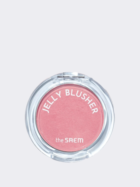 Мягкие румяна с сияющим финишем в нежном розовом оттенке The Saem Jelly Blusher PK01 Sweet Petal