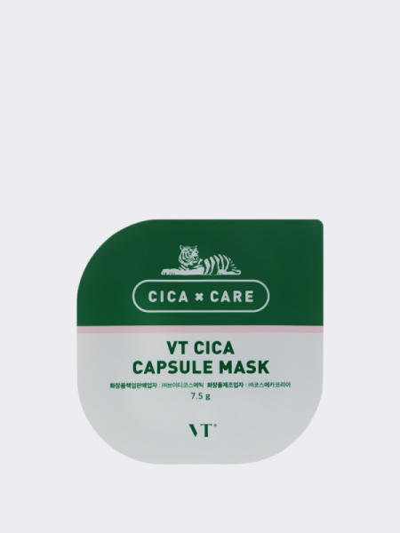 Капсула с успокаивающей глиняной маской с центеллой VT Cosmetics Cica Capsule Mask Капсула с успокаивающей глиняной маской с центеллой VT Cosmetics Cica Capsule Mask
