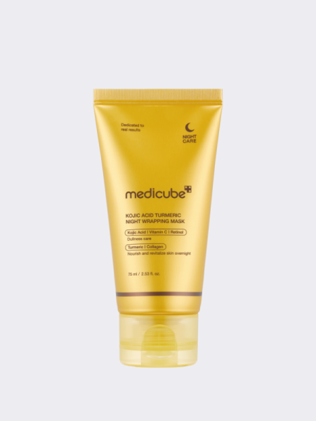 Осветляющая ночная маска-плёнка с ретинолом и витамином С Medicube Kojic Acid Turmeric Night Wrapping Mask