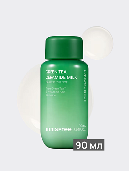 Молочный тонер-эссенция с керамидами и экстрактом зеленого чая innisfree Green Tea Ceramide Milk Barrier Essence