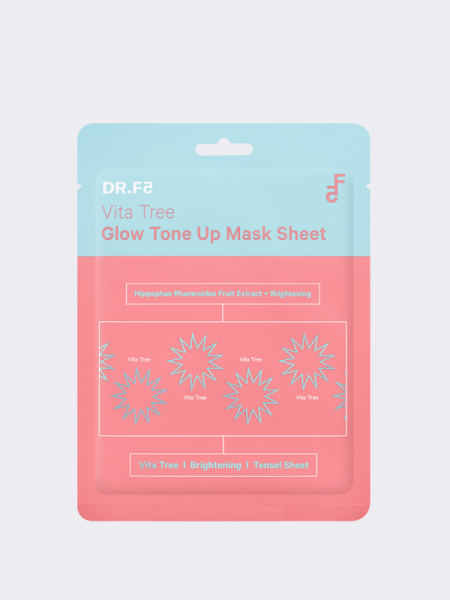 Витализирующая тканевая маска для выравнивания тона и сияния DR.F5 Vita Tree Glow Tone Up Mask Sheet Витализирующая тканевая маска для выравнивания тона и сияния DR.F5 Vita Tree Glow Tone Up Mask Sheet