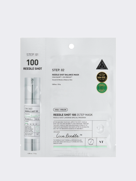 Двухступенчатая маска-бустер со спикулами VT Reedle Shot 100 2-Step Mask Двухступенчатая маска-бустер со спикулами VT Reedle Shot 100 2-Step Mask