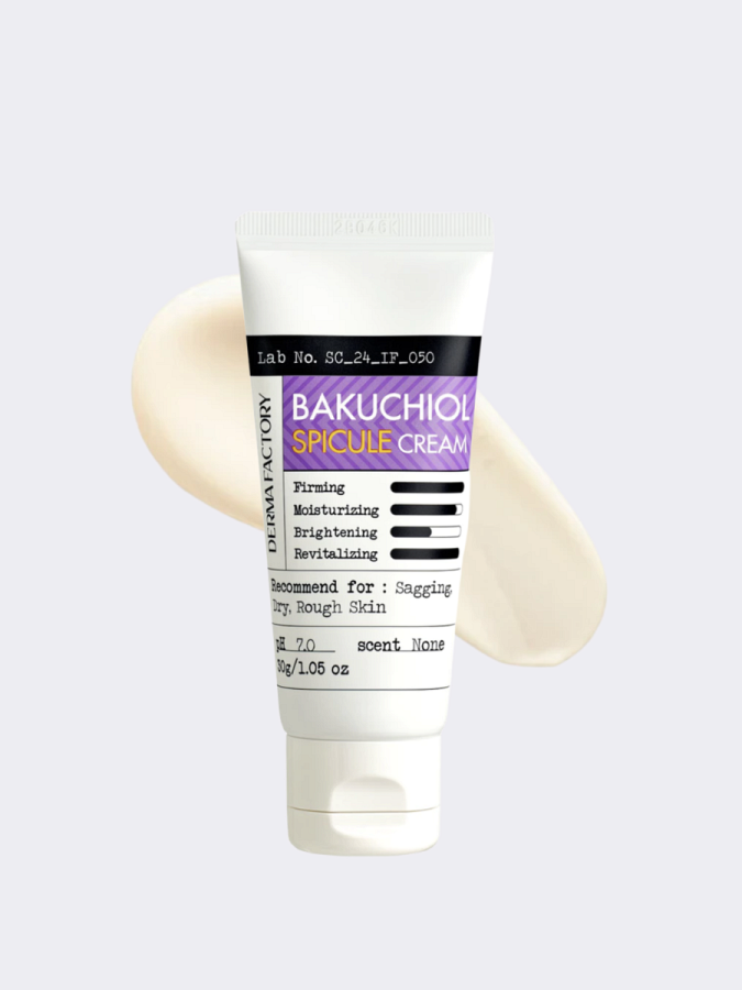 Обновляющий крем для лица с бакучиолом и спикулами Derma Factory Bakuchiol Spicule Cream