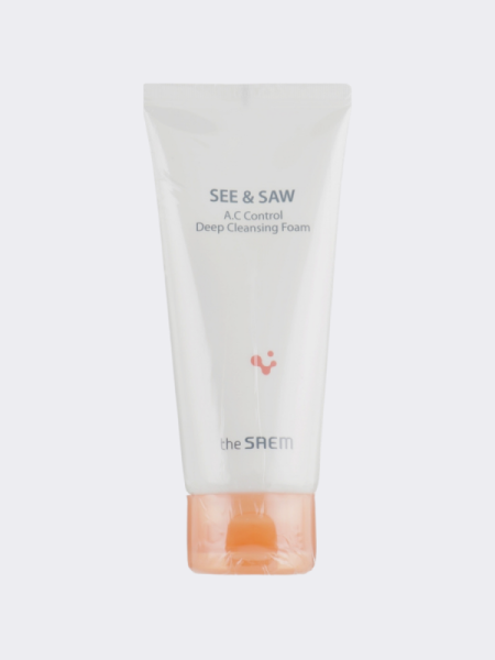 Пенка контроль чистоты и жирности пор The Saem See & Saw AC Control Deep Cleansing Foam