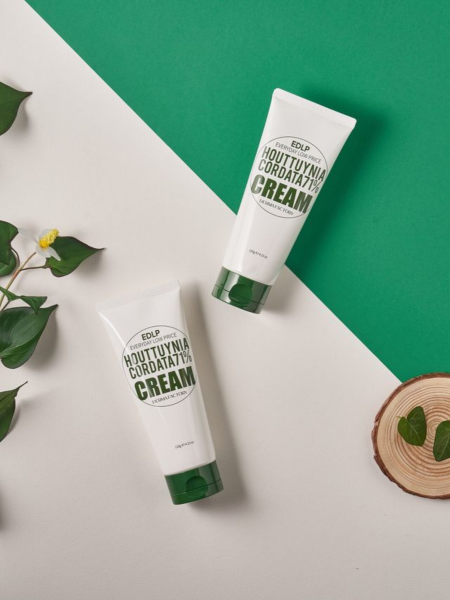 Успокаивающий крем для лица с экстрактом хауттюйнии Derma Factory Houttuynia Cordata 71% Cream