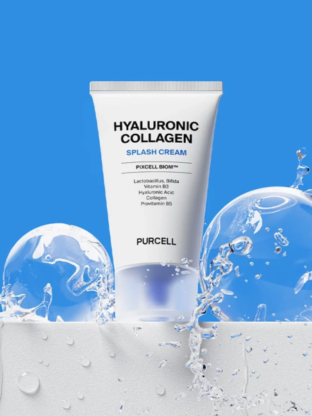 Лёгкий увлажняющий крем с низкомолекулярной гиалуроновой кислотой PURCELL Pixcell Biom Hyaluronic Collagen Splash Cream