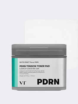 Восстанавливающие тонер-диски с ПДРН для сияния кожи VT PDRN Tension Toner Pad
