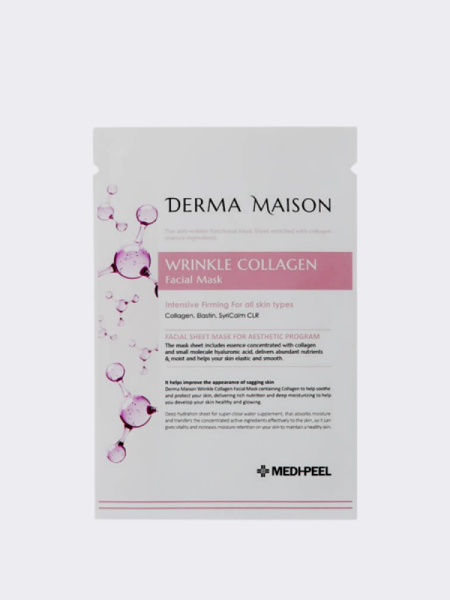 Разглаживающая тканевая ампульная маска с коллагеном MEDI-PEEL Derma Maison Wrinkle Collagen Facial Mask Разглаживающая тканевая ампульная маска с коллагеном MEDI-PEEL Derma Maison Wrinkle Collagen Facial Mask