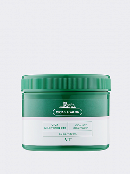 Успокаивающие тонер-пэды с центеллой VT Cosmetics Cica Mild Toner Pad
