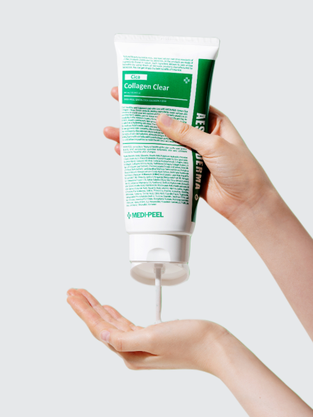 МИНИ Успокаивающая пенка для умывания с экстрактом центеллы и коллагеном MEDI-PEEL Green Cica Collagen Clear