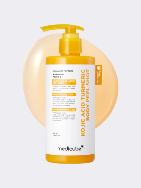 Осветляющая пилинг-скатка для тела с койевой кислотой Medicube Kojic Acid Turmeric Body Peel