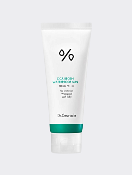 Водостойкий солнцезащитный крем с экстрактом центеллы Dr.Ceuracle Cica Regen Waterproof Sun SPF50+ PA++++