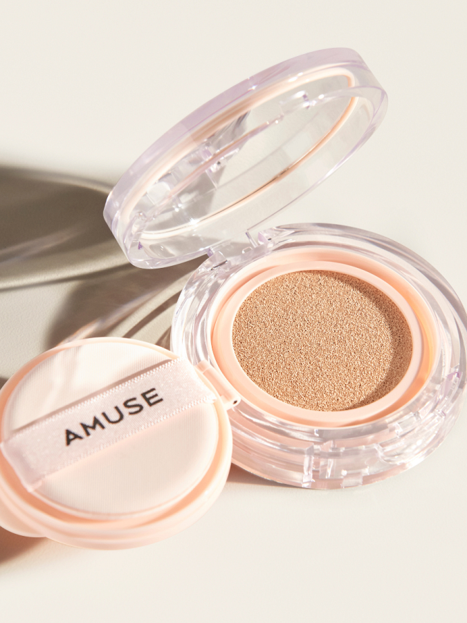 Тональный кушон с нейтральным финишем AMUSE Skin Tune Vegan Cover Cushion SPF 45 PA+++ 1.5 Neutral Tune